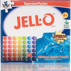 Puzzles Jell-O 1000 Piece SuperSized Jigsaw Puzzle Giant 20"x27" Rainbow Colors YWOW Games