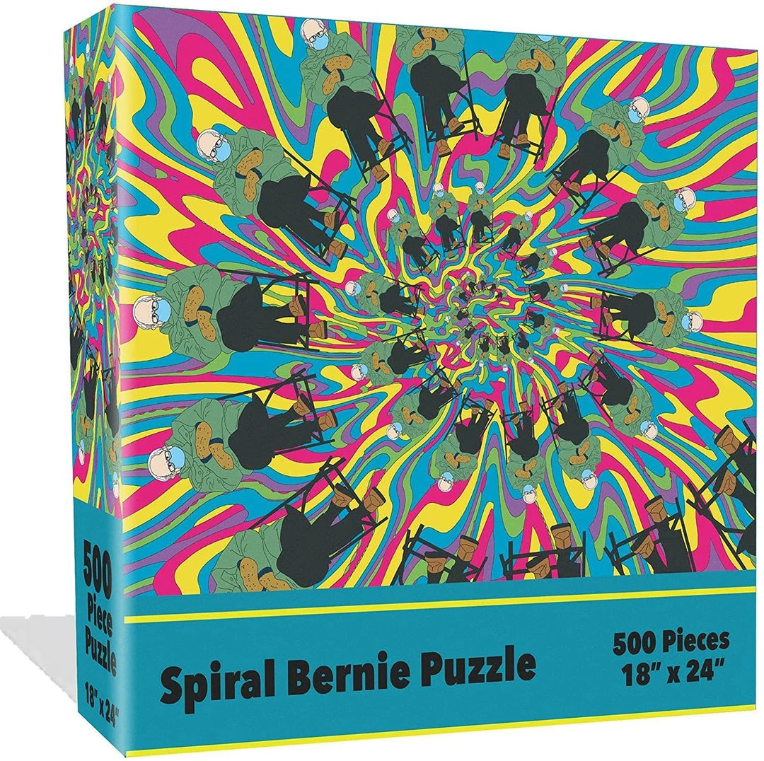 Spiral Psychedelic Bernie Sanders Jigsaw Puzzle 500pc Meme Cartoon Mighty Mojo Puzzles 3 Spiral Psychedelic Bernie Sanders Jigsaw Puzzle 500pc Meme Cartoon Mighty Mojo Puzzles
