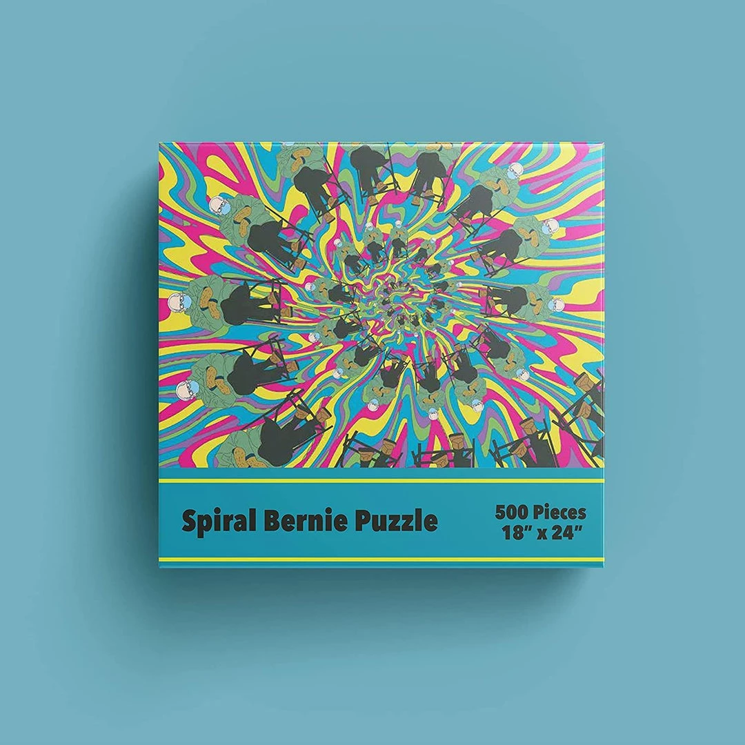 Spiral Psychedelic Bernie Sanders Jigsaw Puzzle 500pc Meme Cartoon Mighty Mojo Puzzles 4 Spiral Psychedelic Bernie Sanders Jigsaw Puzzle 500pc Meme Cartoon Mighty Mojo Puzzles