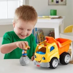 Fisher-Price Little People Dump Truck Construction Worker Figure Action Figures