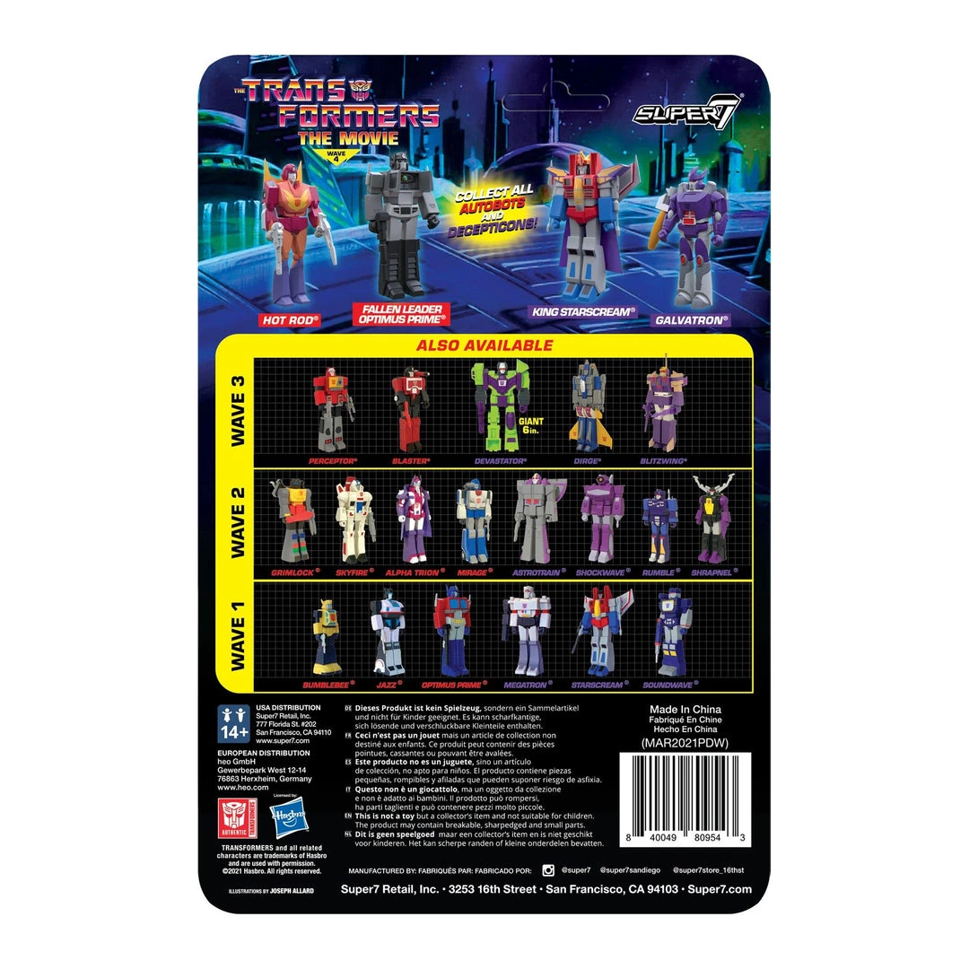 Action Figures Transformers The Movie King Starscream Animated Wave 4 ReAction Figure Collectible Super7 5 Action Figures Transformers The Movie King Starscream Animated Wave 4 ReAction Figure Collectible Super7