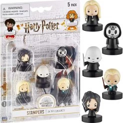 Harry Potter Stampers 5pk Bellatrix Death Eater Voldemort Lucius Draco PMI International