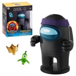 Action Figures Among Us Black Crewmate Ink Stamper Bandana Hat Brain Slug Crown 5" Figure PMI International