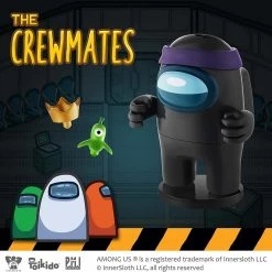 Action Figures Among Us Black Crewmate Ink Stamper Bandana Hat Brain Slug Crown 5