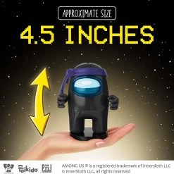 Action Figures Among Us Black Crewmate Ink Stamper Bandana Hat Brain Slug Crown 5