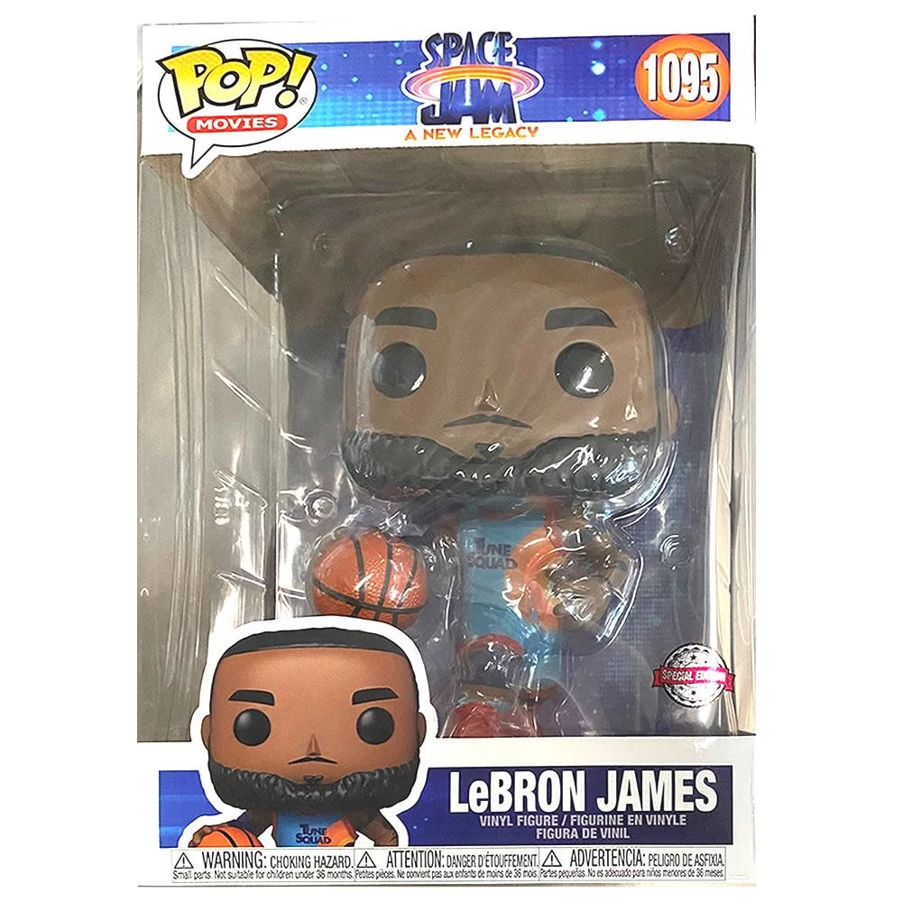 Funko Pop LeBron James Space Jam Legacy Jumbo 10" #1095 Basketball Figure 4 Funko Pop LeBron James Space Jam Legacy Jumbo 10" #1095 Basketball Figure