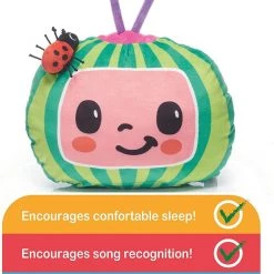 CoComelon Musical Sleep Soother Nursery Rhymes Plush Watermelon Toy WOW! Stuff