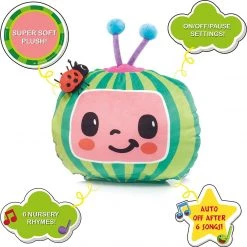 CoComelon Musical Sleep Soother Nursery Rhymes Plush Watermelon Toy WOW! Stuff