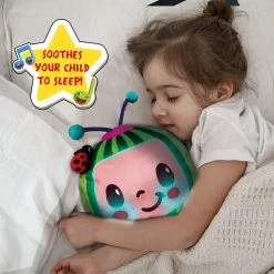 CoComelon Musical Sleep Soother Nursery Rhymes Plush Watermelon Toy WOW! Stuff