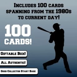 Card Games Baseball Trading Collector Cards 100ct Assorted Players Superstars Box Set Mighty Mojo
