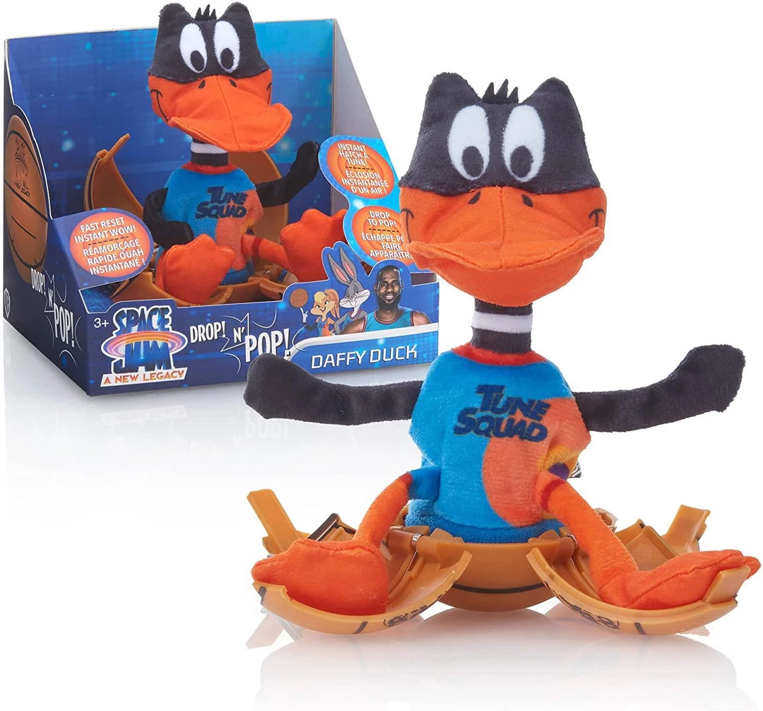 Plush Toys Space Jam A New Legacy: Daffy Duck Plush Drop 'n Pop Basketball Kids Interactive Toy WOW! Stuff 3 Plush Toys Space Jam A New Legacy: Daffy Duck Plush Drop 'n Pop Basketball Kids Interactive Toy WOW! Stuff