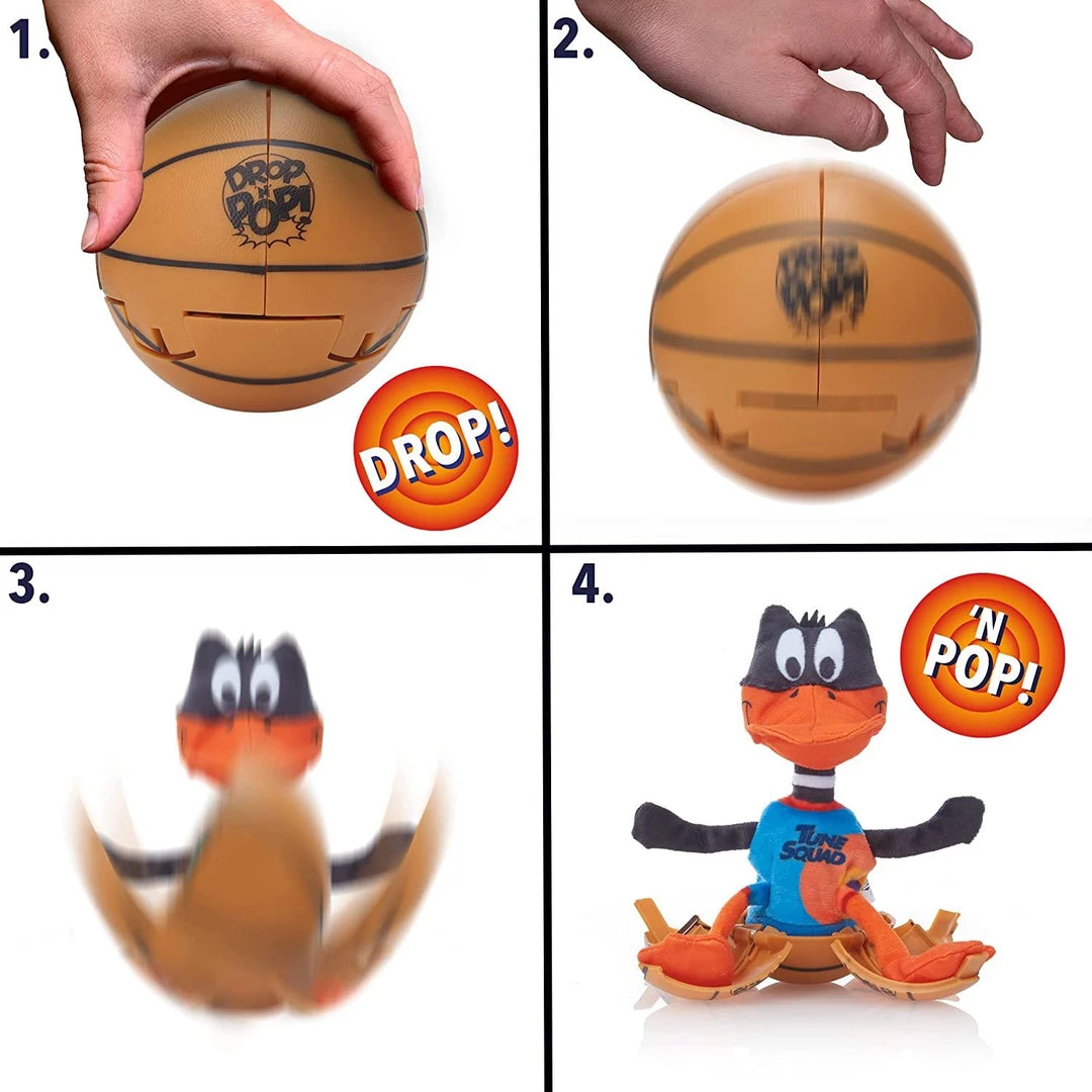 Plush Toys Space Jam A New Legacy: Daffy Duck Plush Drop 'n Pop Basketball Kids Interactive Toy WOW! Stuff 5 Plush Toys Space Jam A New Legacy: Daffy Duck Plush Drop 'n Pop Basketball Kids Interactive Toy WOW! Stuff