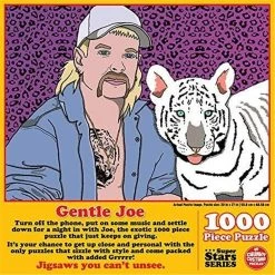 Chunky Custard Puzzles Gentle Joe Tiger King Jigsaw Puzzle 1000ct Piece Pop Culture Premium Quality