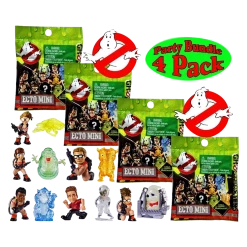 Mattel Action Figures Ghostbusters Ecto Minis Blind Bags 4-pack Glow In Dark Ghosts Mystery Figures