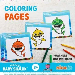 Baby Shark Game Character Bingo Cards Coloring Stampers Figure Play Set PMI International Action Figures
