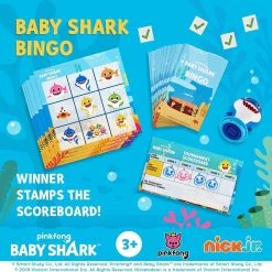 Baby Shark Game Character Bingo Cards Coloring Stampers Figure Play Set PMI International Action Figures