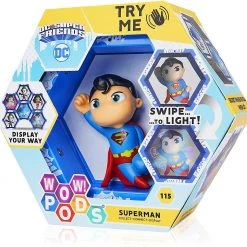 Action Figures WOW Pods DC Universe Superman Swipe Light-Up Connect Figure Superhero Collectible Figure