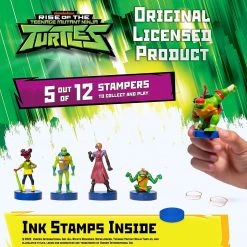 Teenage Mutant Ninja Turtles Stamps 5pk Raph April Foot Lieutenant Mikey Figure PMI International Action Figures