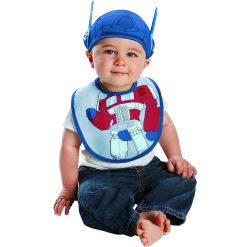 Disguise Transformers Optimus Prime Infant Bib And Hat Costume Accessory - O/S