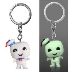 Funko Ghostbusters Stay Puft Marshmallow Man Glows Pocket Keychain Collectible