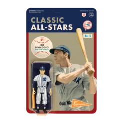 Super7 Action Figures Joe DiMaggio New York Yankees Reaction Figure - Articulated (Retro)