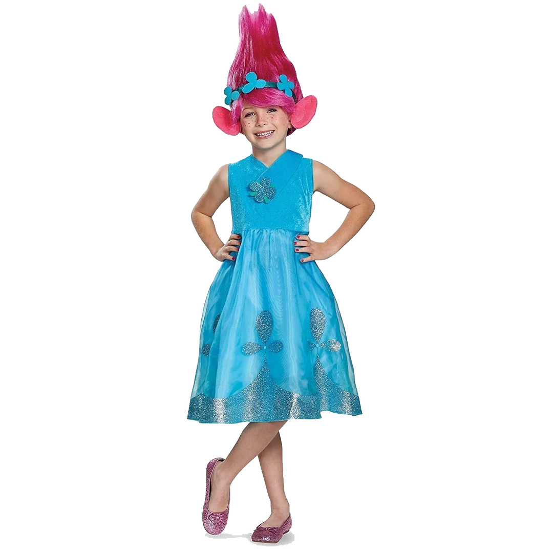 Disguise Trolls Poppy Deluxe With Wig Girls Licensed Costume - Medium (7/8) Costumes 3 Disguise Trolls Poppy Deluxe With Wig Girls Licensed Costume - Medium (7/8) Costumes