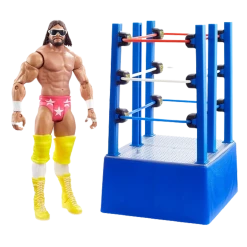 Mattel Wrestlemania III Randy Savage Action Figure WWF WWE Macho Man Ring Cart Action Figures