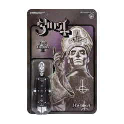 Super7 Action Figures Papa Emeritus III Ghost Black Reaction Action Figure - Articulated (Retro)