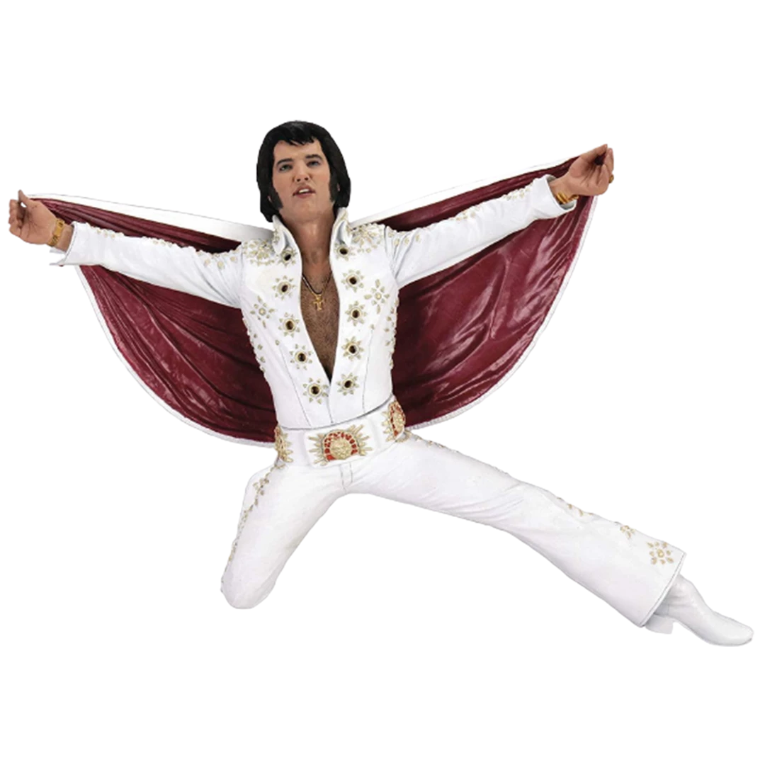 NECA Elvis Presley Live In 1972 Action Figure King White Jumpsuit Cape Collectible 7" 3 NECA Elvis Presley Live In 1972 Action Figure King White Jumpsuit Cape Collectible 7"