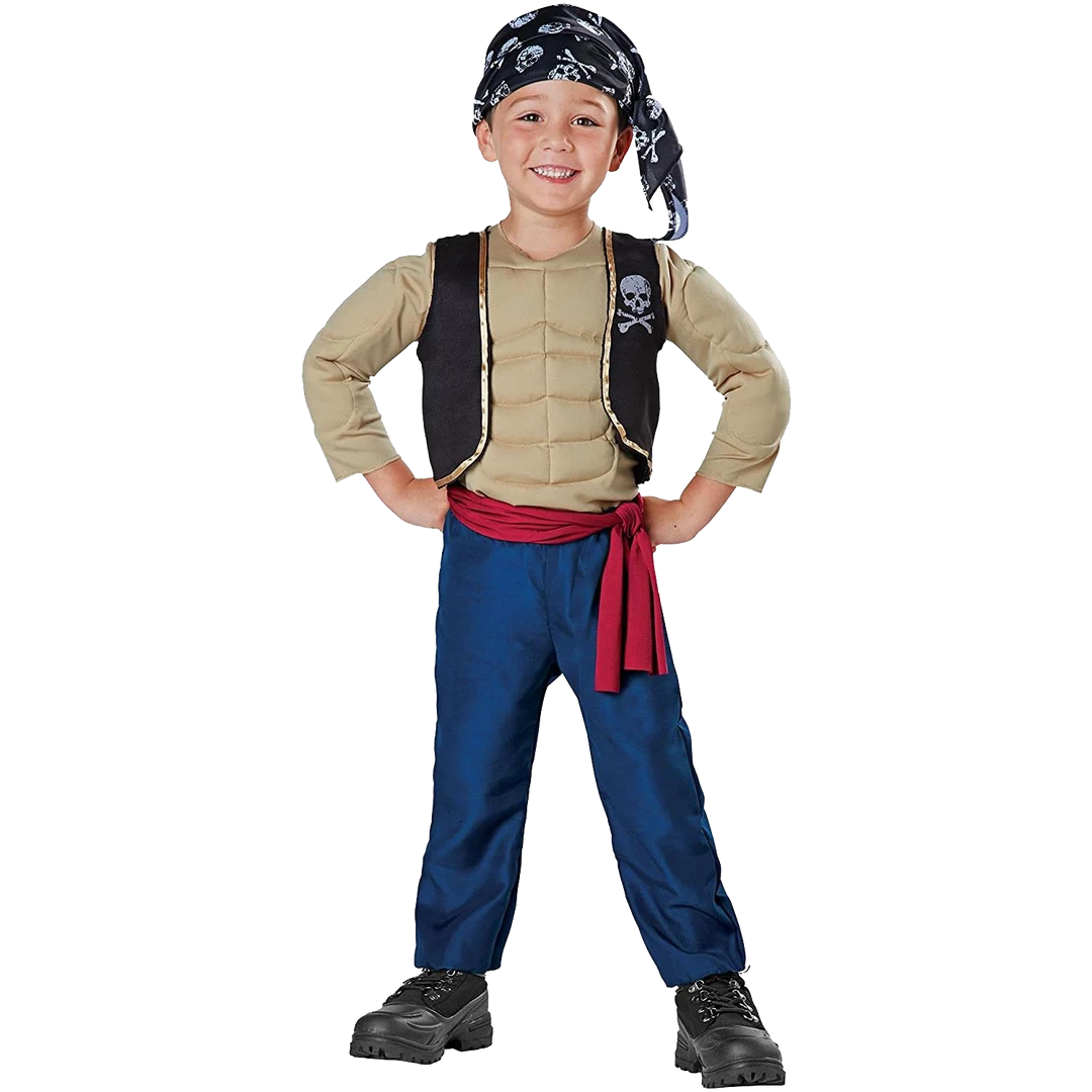 Seasons Costumes Pirate Ahoy First Mate Muscle Bandana Boys Costume Pretend - 2-4T 3 Seasons Costumes Pirate Ahoy First Mate Muscle Bandana Boys Costume Pretend - 2-4T