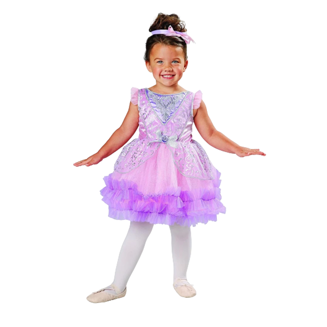 Seasons Ballerina Princess Girls Pink Ruffle Ballroom Dress Costume - 2-4T 3 Seasons Ballerina Princess Girls Pink Ruffle Ballroom Dress Costume - 2-4T