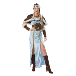 Seasons Costumes Viking Warrior Princess Womens Costume Dress Capelet - Medium (8/10)