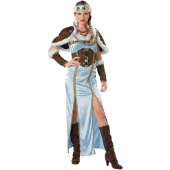 Seasons Viking Warrior Princess Womens Costume Capelet Pagan Dress - Small (4/6)