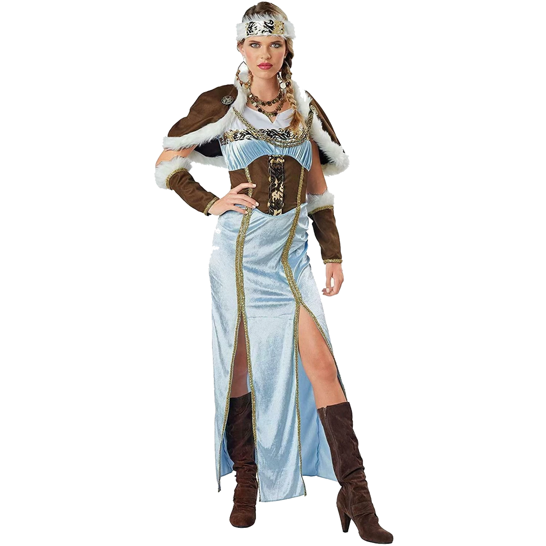 Seasons Viking Warrior Princess Womens Costume Capelet Pagan Dress - Small (4/6) 3 Seasons Viking Warrior Princess Womens Costume Capelet Pagan Dress - Small (4/6)