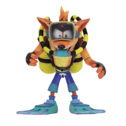 NECA Crash Bandicoot Deluxe Figure With Scuba Diving Gear 7" Action Figures