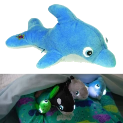 Cortex Toys NightBuddies Baby Sea Life Orly Baby Dolphin Light-Up Plush Animal Toy