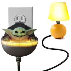 NECA Star Wars Mandalorian The Child Night Light Baby Yoda Talking Clapper Wireless