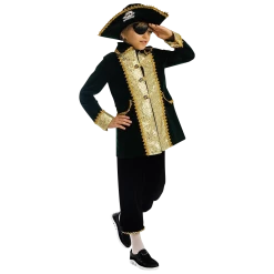 5 O'Reet Captain Of Pirates Boys Carnival Costume Dress-Up Play Kids - X- Small Costumes