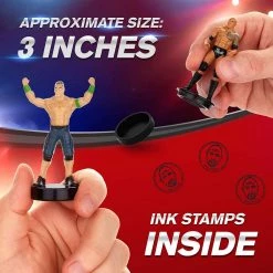 Action Figures WWE Stampers 12pk Smackdown Champion Character Figures Deluxe Set Box PMI International