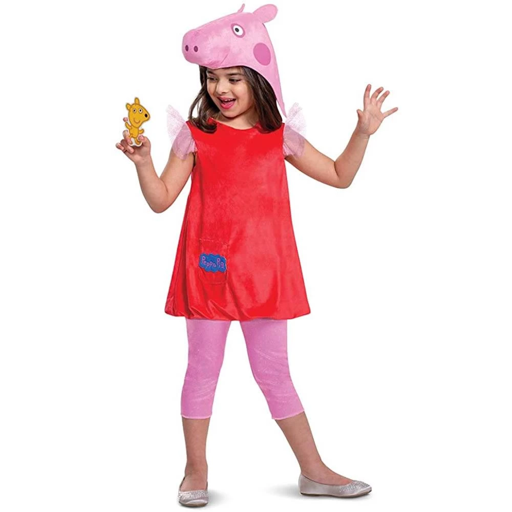 Peppa Pig Deluxe Girls Size M 3T/4T Official Nick Jr Character Costume Disguise 3 Peppa Pig Deluxe Girls Size M 3T/4T Official Nick Jr Character Costume Disguise