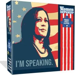 Puzzles VP Kamala Harris 500pcs Jigsaw Puzzle Women In Power Illustration Design All Ages Mighty Mojo