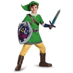 Legend Of Zelda Link Deluxe Kids Size L 10/12 Nintendo Character Costume Disguise