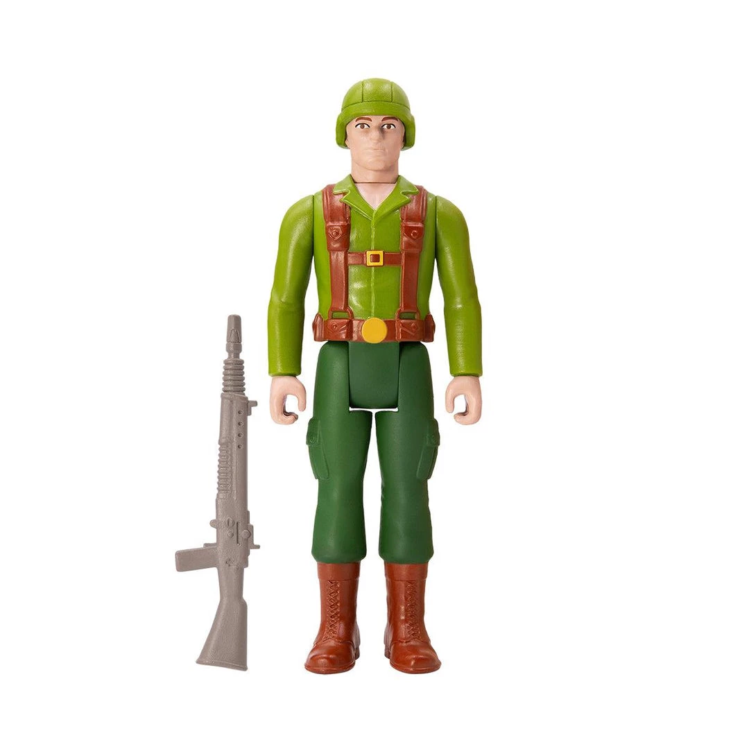 Action Figures G.I. Joe Trooper Greenshirt Tan Infantry Army Grunt Animated Figure Super7 4 Action Figures G.I. Joe Trooper Greenshirt Tan Infantry Army Grunt Animated Figure Super7