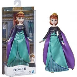 Disney Frozen 2 Queen Anna Fashion Doll Crown Dress Gown Hasbro
