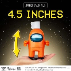 Action Figures Among Us Orange Crewmate Ink Stamper Toilet Paper Hat Cheese 5