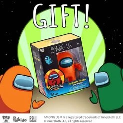 Action Figures Among Us Orange Crewmate Ink Stamper Toilet Paper Hat Cheese 5