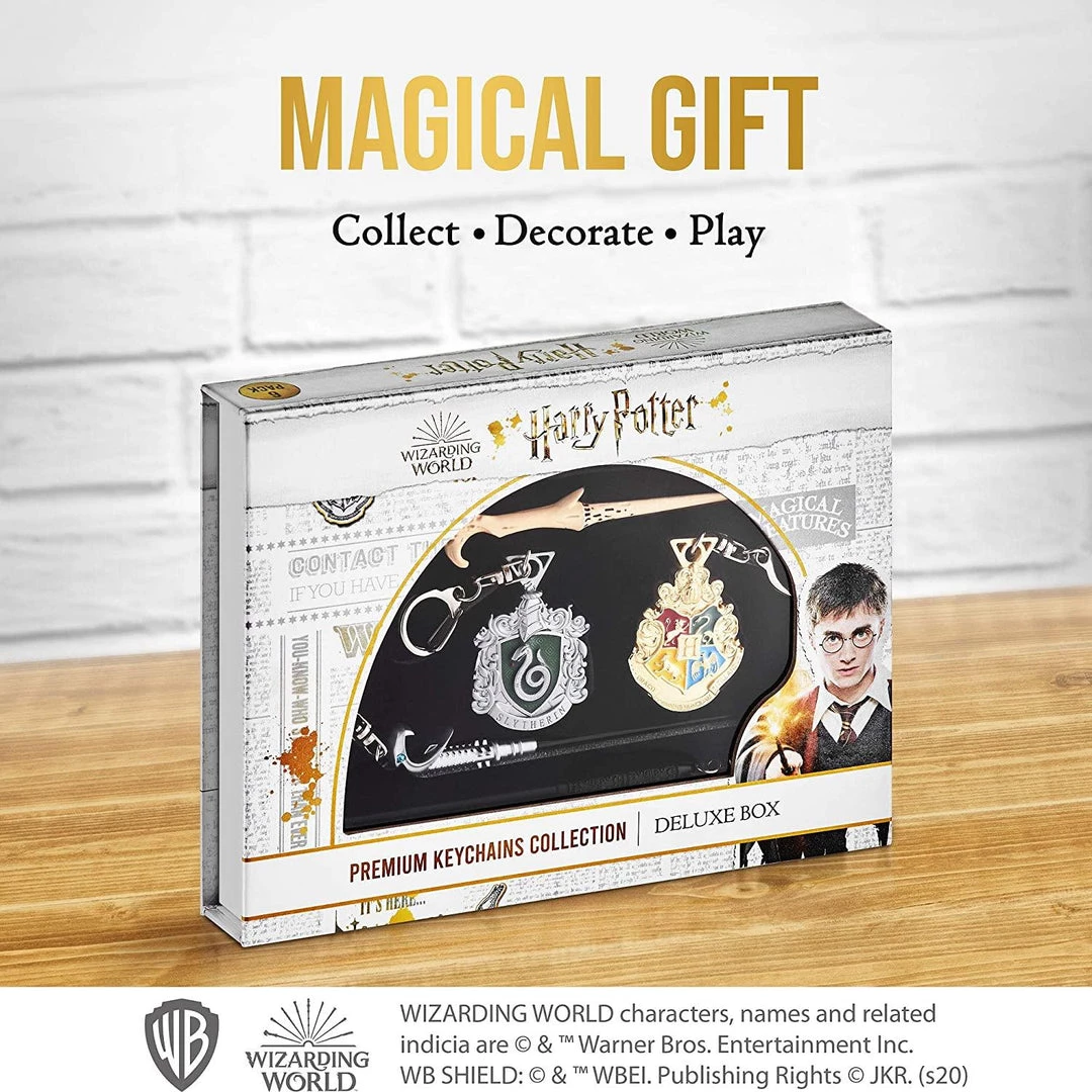 Harry Potter Wand Keychains 6pk Hogwarts Slytherin Crest Voldemort Severus Lucius Draco PMI International 6 Harry Potter Wand Keychains 6pk Hogwarts Slytherin Crest Voldemort Severus Lucius Draco PMI International