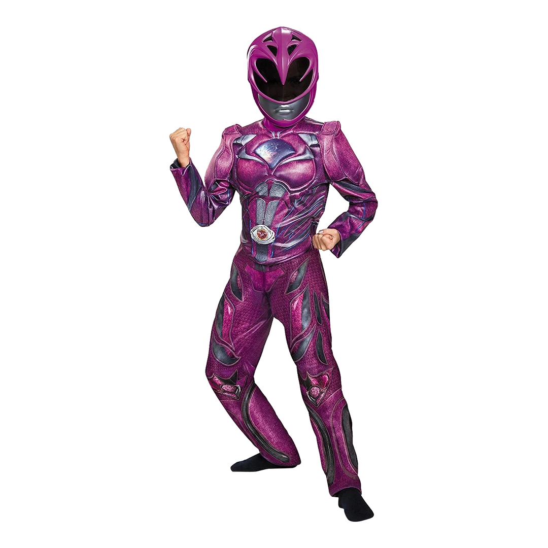 Disguise Costumes Power Rangers Movie Pink Ranger Deluxe SABAN Licensed Costume - Large (10/12) 3 Disguise Costumes Power Rangers Movie Pink Ranger Deluxe SABAN Licensed Costume - Large (10/12)