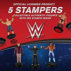 WWE Wrestler Stampers 5pk Hardy Kofi Kingston John Cena Finn Wyatt PMI International Wrestling