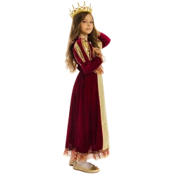 5 O'Reet Costumes British Royal Queen Elizabeth Girls Plush Costume Dress-Up Play Kids - Small